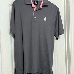 FootJoy Charcoal Polo with Pink Accents